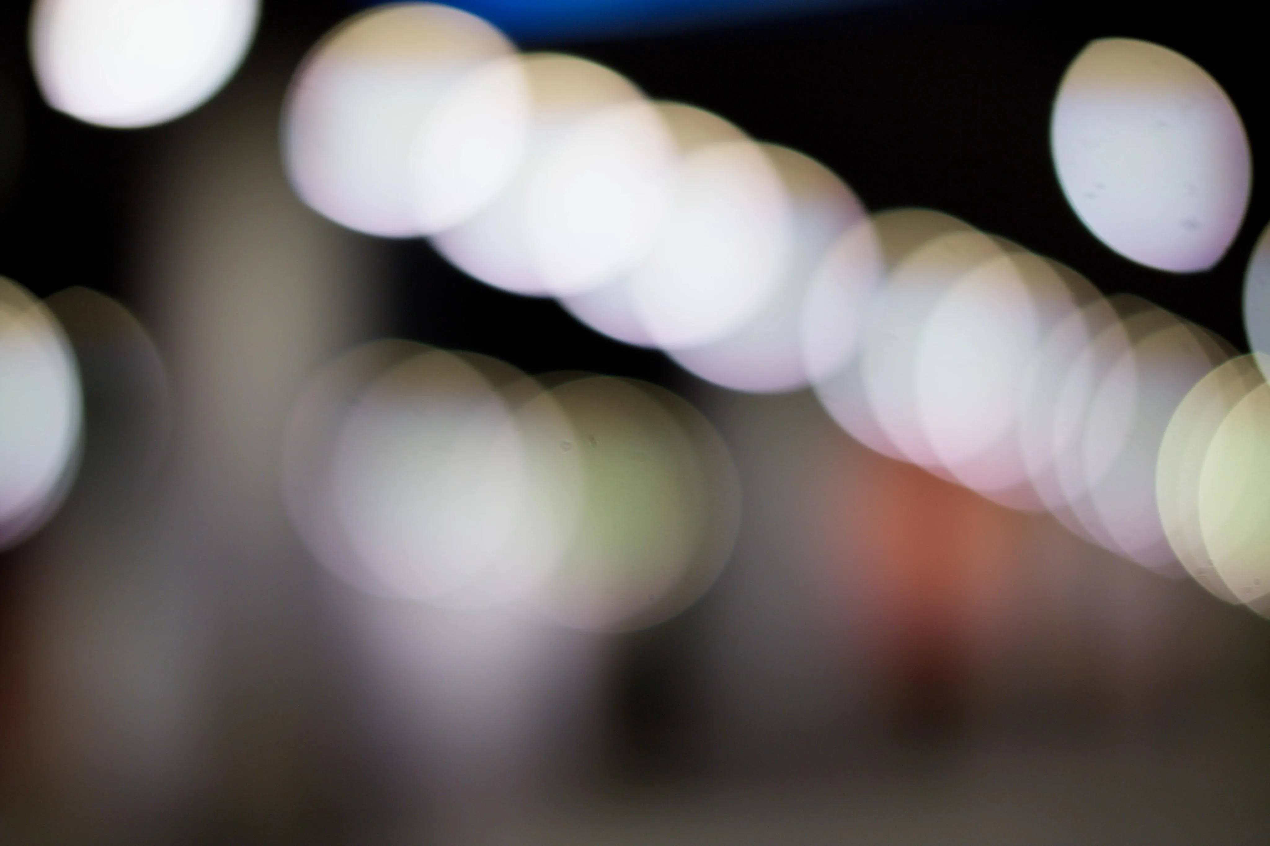 A photo of blurred lights (bokeh)