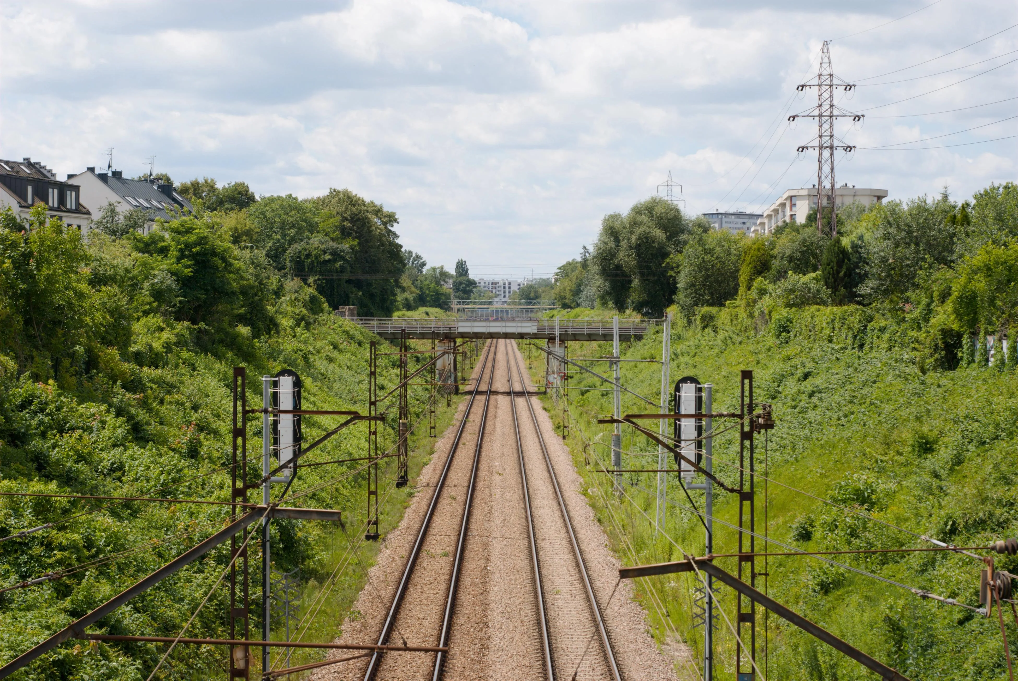 A photo of train tracks