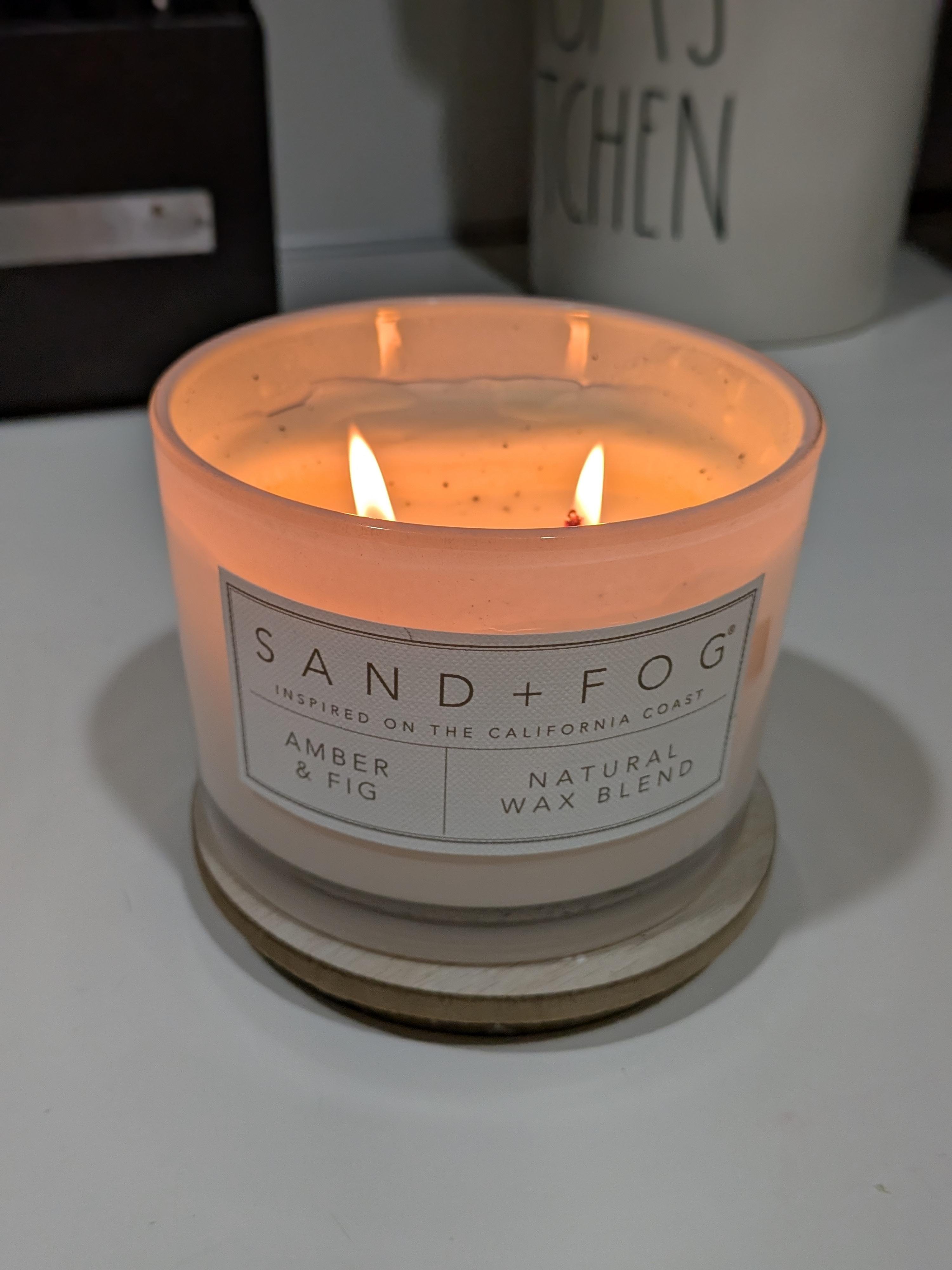 Candle lit in my kitchen 