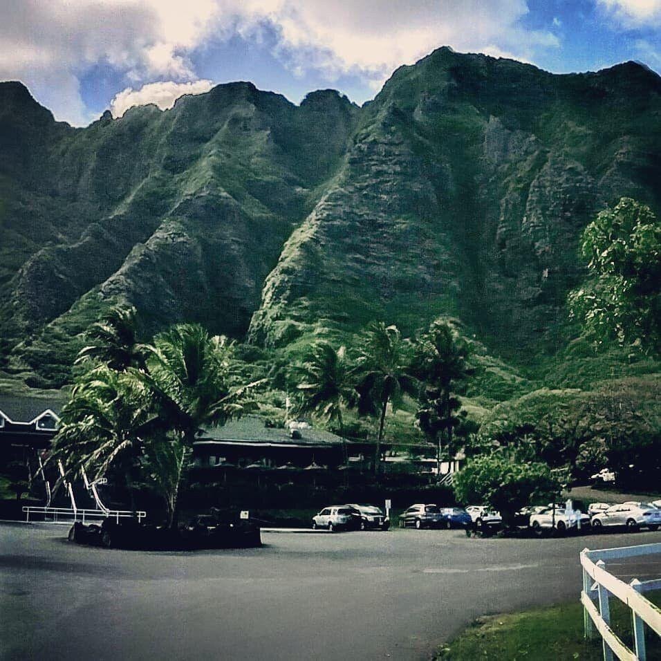 Ku-ah-lo-ah mountain in Honolulu that was used for filming Jurassic park. It's perfect